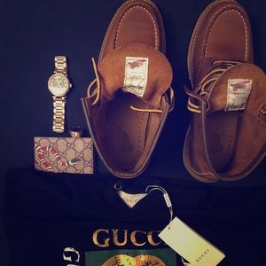 Redwings, Gucci’s swtr, Gucci wallet, mk wtch ,rng